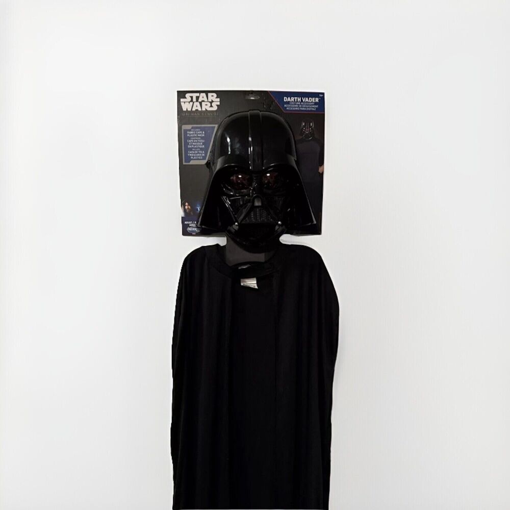 Halloween Costume Darth Vader Adult / 14+ 1/2 Mask With Cape - Jazwares